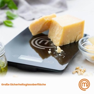 Cantar de bucatarie digital MasterChef, 5kg, negru, sticla securizata - Img 4