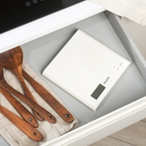 Cantar de bucatarie digital Salter Arc, 3kg, design elegant, alb - Img 5