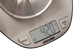 Cantar de bucatarie Mesko, inox, 5 kg, 21,5 x 21,5 x 10,5 cm - Img 3