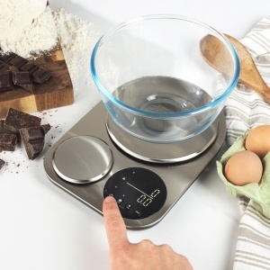 Cantar de Bucatarie Salter Dual Platform, 5kg Capacitate, Display Digital, Inox - Img 3