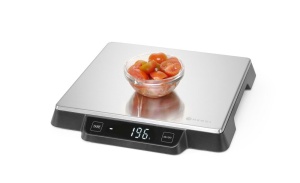 Cantar digital de bucatarie HENDI, cantar de uz casnic, pentru max 15kg, precizie de pana la 1gr, cu afisaj digital incorporat, 266x269x(H)34mm, otel inoxidabil - Img 3