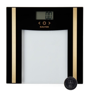 Cantar digital Salter Glass Analyser 150 kg analiza greutate grasime si apa corporala memorie 8 utilizatori