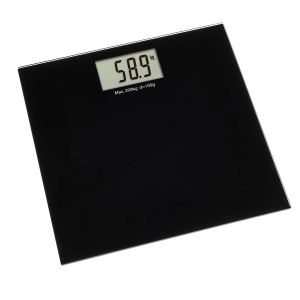 Cantar digital TFA Dostmann Step Plus, 50.1015.01, Cantar de baie, pana la 200 kg, design simplu, din plastic, baie, dormitor, banda de rulare din sticla securizata, 32 x 32 cm, negru