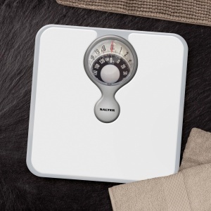 Cantar mecanic Salter 484 WHDR 133 kg alb cu lupa si cadran usor de citit - Img 4