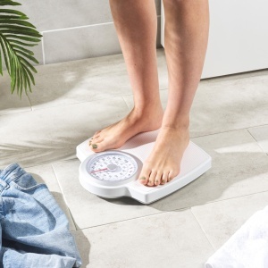 Cantar mecanic Salter, capacitate 130 kg, platforma mare, design retro - Img 4