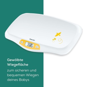 Cantar pentru bebelusi Beurer BY 80, capacitate 20 kg, functie Tara si Hold - Img 3