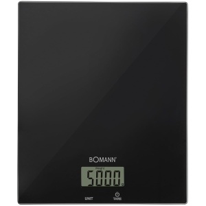 Cantare de bucatarie Bomann digitale | Precizie ridicata | Pasi de 1g | pana la 5 kg | Functie de cantarire | sticla stabila | gr, lb:oz, ml + unitate de cupa | Cantar digital de bucatarie | Cantar de bucatarie KW 6085 CB negru
