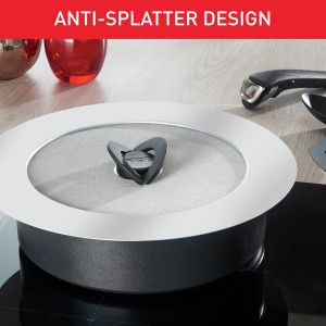 Capac anti-stropire inox Tefal Ingenio 24-30 cm, usor de curatat, design compact - Img 2