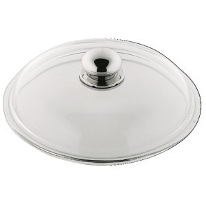 Capac de Oala Silit 24 cm, Sticla cu Maner Metalic, Rezistent la Caldura