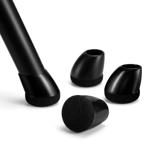 Capace pentru picioare de scaun, set 24 buc, negru, pentru picioare inclinate