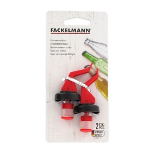 Capace pentru sticle Fackelmann 49569, 2 unitati, plastic, rosunegru - Img 5