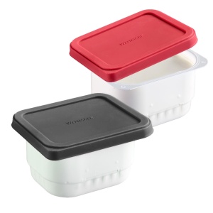 Capace reutilizabile din silicon Westmark, set 2 bucati, 10,5 si 8,5 cm, rosunegru - Img 3