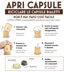 Capsula reciclabila Bialetti Apri, din lemn, pentru 3 capsule aluminiu - Img 3