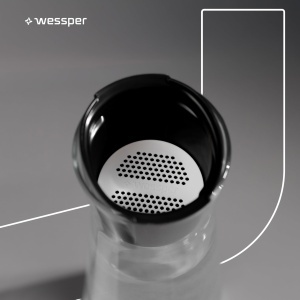 Carafa cu filtru de apa din sticla Wessper, 1 litru, carafa de apa cu filtru de apa cu micro disc, carafa de sticla cu capac, pentru apa filtrata si bauturi reci, fara BPA - negru - Img 6