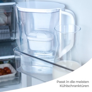 Carafa filtranta Wessper AquaMax 2.7L, compatibila cu filtre Brita, alba - Img 5