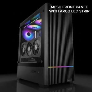 Carcasa Gaming Mars Gaming MC-Quantum, ATX, Negru, cu ARGB - Img 2