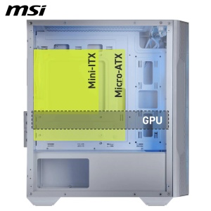 Carcasa Mini-Tower MSI MAG PANO M110R White, ARGB, suport GPU 410 mm - Img 4