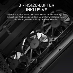 Carcasa PC Corsair 3200D RS Mid-Tower ATX, Negru, 3 Ventilatoare RS120 - Img 5