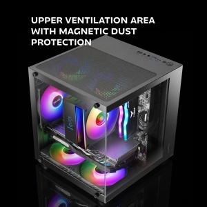 Carcasa PC Mars Gaming MC-Cube, MicroATX, Ultracompacta, Neagra - Img 7