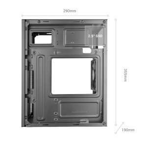 Carcasa PC Mars Gaming MC-MESHPRO, MicroATX si Mini-ITX, Alb, USB-C - Img 5