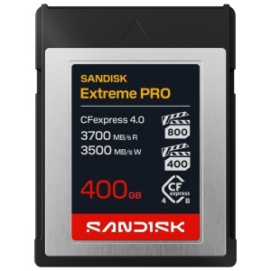 Card de memorie CFexpress SanDisk Extreme PRO 400 GB, PCIe Gen 4, 3700 MBs