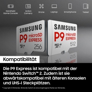 Card microSD Samsung P9 Express 256 GB, viteza citire 800 MBs, pentru Nintendo Switch 2 - Img 4