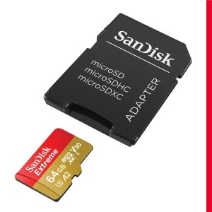 Card MicroSD SanDisk Extreme 64GB, viteza citire 170 MBs, adaptor SD, rosuauriu - Img 2