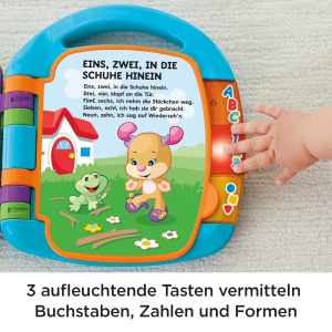 Carte electronica muzicala Fisher-Price CDH40, 3 butoane, pentru bebelusi, 6 luni - Img 5