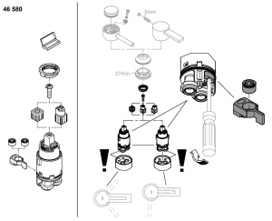 Cartus ceramic GROHE 28 mm cu sistem de etansare, pentru robinet cu un maner - Img 2