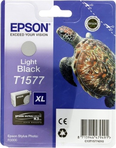 Cartus Cerneala Epson T1577 Light Black, 25.9 ml, pentru Stylus Photo R3000
