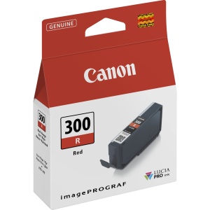 Cartus de cerneala Canon PFI-300R, 14,4 ml, rosu, original - Img 1
