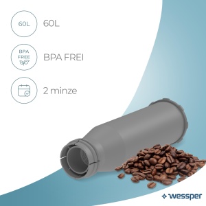 Cartuse de filtrare a apei Wessper pentru aparat de cafea complet automat, filtru de apa, compatibil cu aparatele de cafea Krups F088, Nivona, Siemens, Bosch, AEG, pachet de 3 - Img 3
