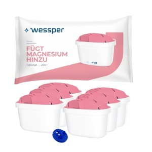 Cartuse filtrare apa Wessper, set 6 bucati, tehnologie cu magneziu, compatibile Brita Maxtra - Img 4