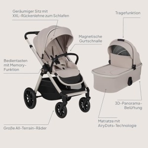Carucior 2 in 1 Lionelo Layla cu Babywanne si Sportsitz, 0-4 ani, pana la 22 kg - Img 12