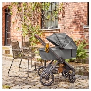 Carucior 2in1 hauck Comfort N Care AIR SET cu roti de aer, gri inchis - Img 2