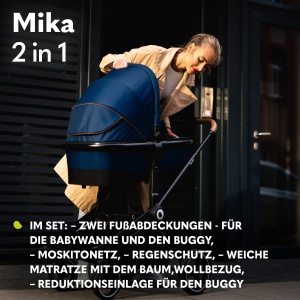 Carucior 2in1 LIONELO Mika, usoara, cu suport pentru bebelusi, accesorii incluse - Img 8