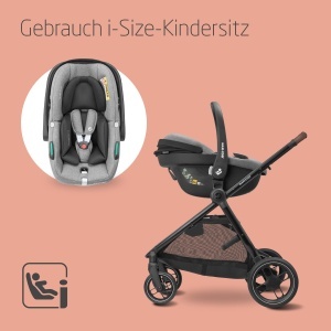 Carucior 3 in 1 Maxi-Cosi Zelia S, Compact, 0-4 ani, Culoare Gri - Img 5