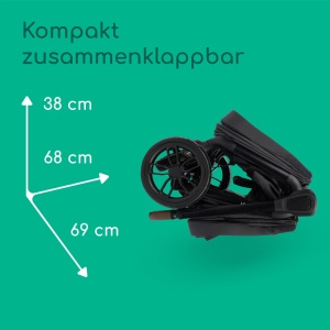 Carucior Bebeconfort Helios 2-in-1 pentru 0-4 ani, 2 locuri, All-Terrain, Mineral Graphite - Img 8