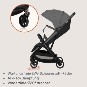 Carucior compact Lionelo Julie Air 75 kg pliere automata protectie LSF50 - Img 4