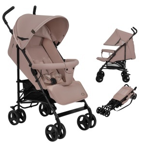 Carucior copii LIONELO Elia pliabil, 15 kg, cu maner si cos de depozitare - Img 1