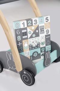 Carucior cu impingere roba miffy cu set de 35 blocuri din lemn, 45 cm - Img 4