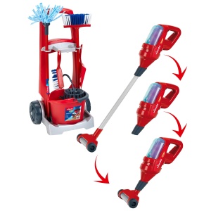 Carucior de curatenie Vileda 6720 cu aspirator, mop, galeata si accesorii, 29x24x60 cm