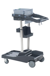 Carucior de curatenie Vileda VoleoPro Standard, compact, cu 2 recipiente si suport sac