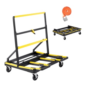 Carucior de transport VEVOR ST01, capacitate 816 kg, cu roti pivotante si maner reglabil