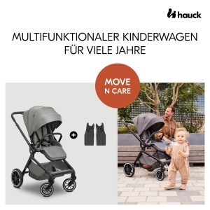 Carucior Hauck Move N Care Dark Grey Pliabil Roti All-Terrain UPF 50 - Img 2