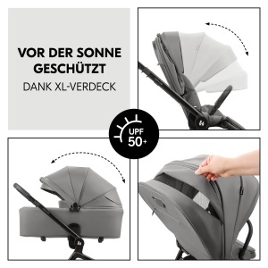 Carucior Hauck Move N Care Set 2 in 1 Dark Grey Pana la 22 kg Roti Guma Suspensie - Img 6