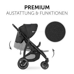 Carucior hauck Rapid 4D, Negru - cu functie de culcare, UV 50, pliabil - Img 5