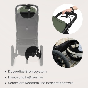 Carucior Jogging Lionelo Azura cu Roti de Aer, Capacitate 22 kg, Ajustabil - Img 6
