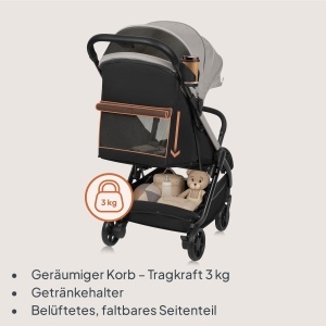 Carucior Lionelo Julie Air, 22 kg, 7.5 kg, pliabil, cu protectie UV - Img 8
