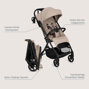 Carucior Lionelo Tansi pentru calatorii, 22 kg, compact, cu sistem de pliere - Img 9